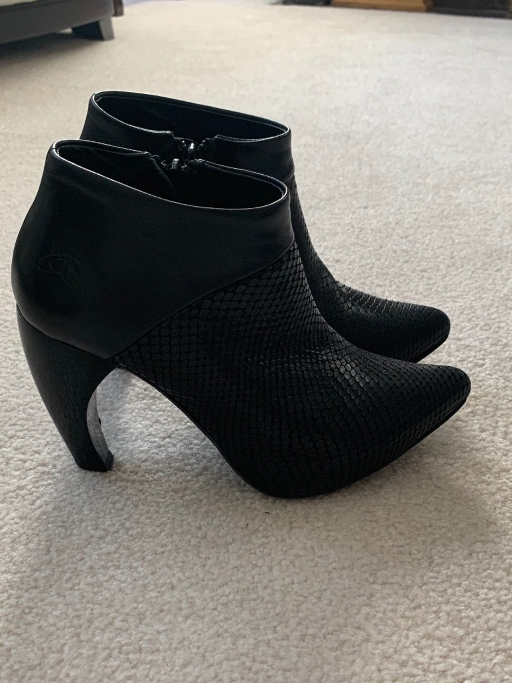 John Fluevog black leather boot